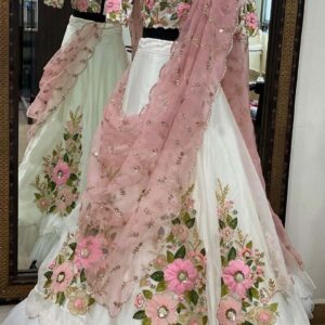 gorgeous wedding wear lehenga choli with heavy embroidery