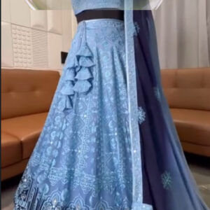 SKY BLUE HEAVY WORK Lehenga Choli