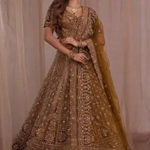 luxury velvet zariwork lehenga – stitched & ready to wear
