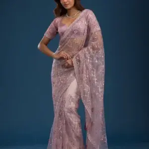 designer onion pink net saree for weddings & special occasions designer onion pink net saree for weddings & special occasions